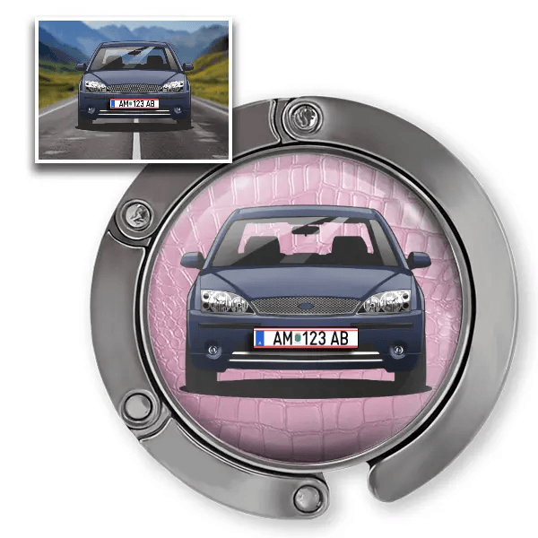 Personalisierter Taschenhalter für Autoliebhaber – Perfektes Geschenk! Einzigartiger Halter mit deinem Auto | Geschenkidee für Autofanatiker