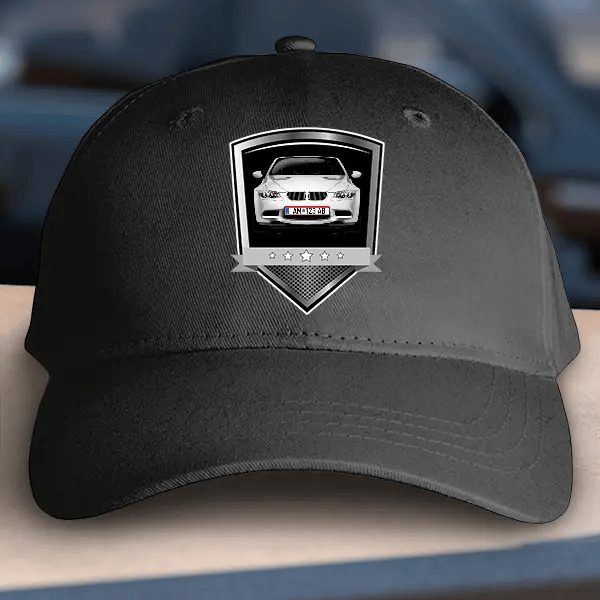 M3 Basecap personalisiert mit deinem Auto u. Kennzeichen!