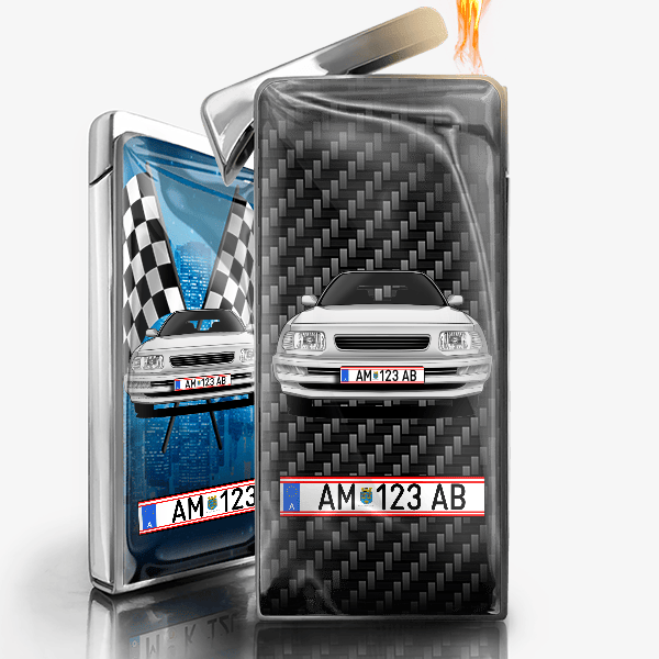 Applause Feuerzeug Gas personalisiert mit Auto u. Kennzeichen!