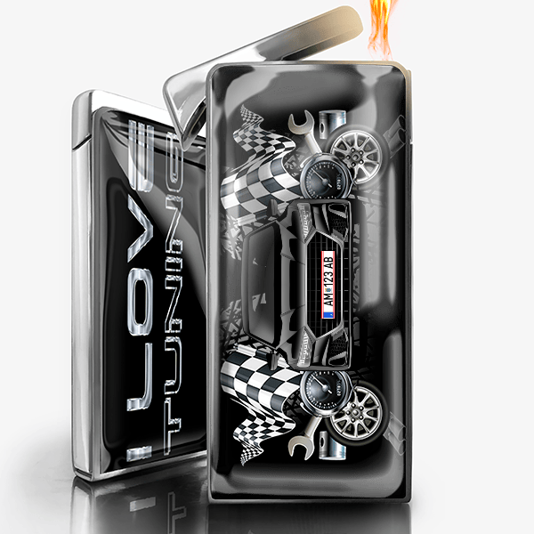 A7 Liftback Feuerzeug Gas personalisiert mit Auto u. Kennzeichen!