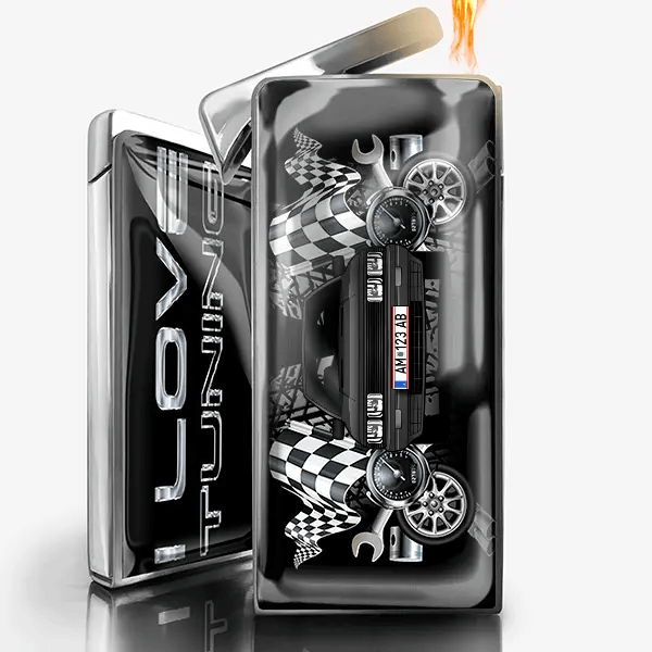 11 (5-Türer) Feuerzeug Gas personalisiert mit Auto u. Kennzeichen!