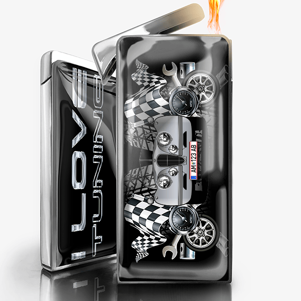 XK Feuerzeug Gas personalisiert mit Auto u. Kennzeichen!