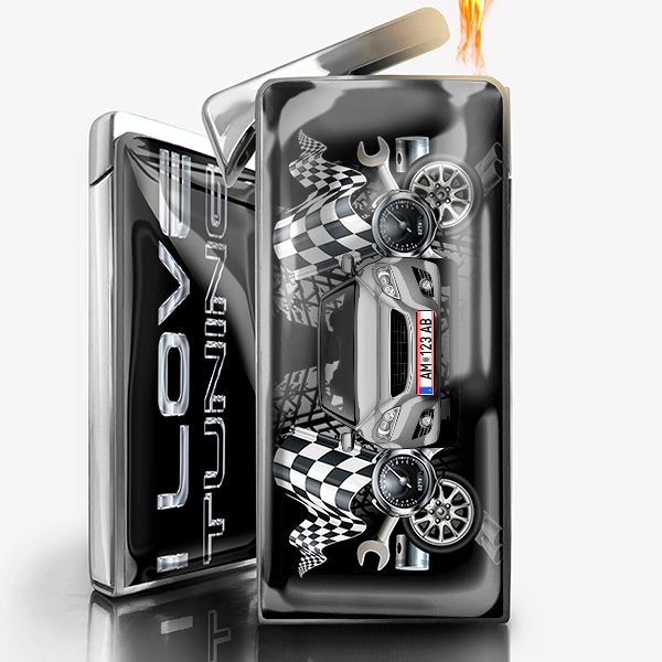 C70 Cabriolet Feuerzeug Gas personalisiert mit Auto u. Kennzeichen!