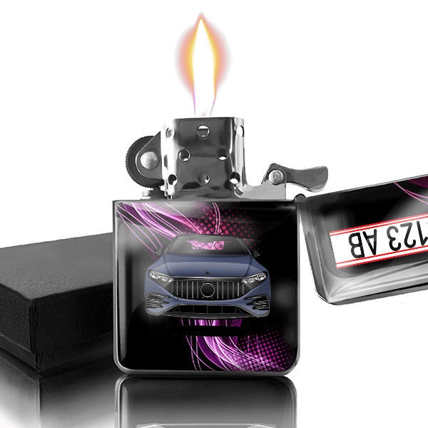 EQS 53 AMG Line Benzin Feuerzeug personalisiert mit Auto u. Kennzeichen!