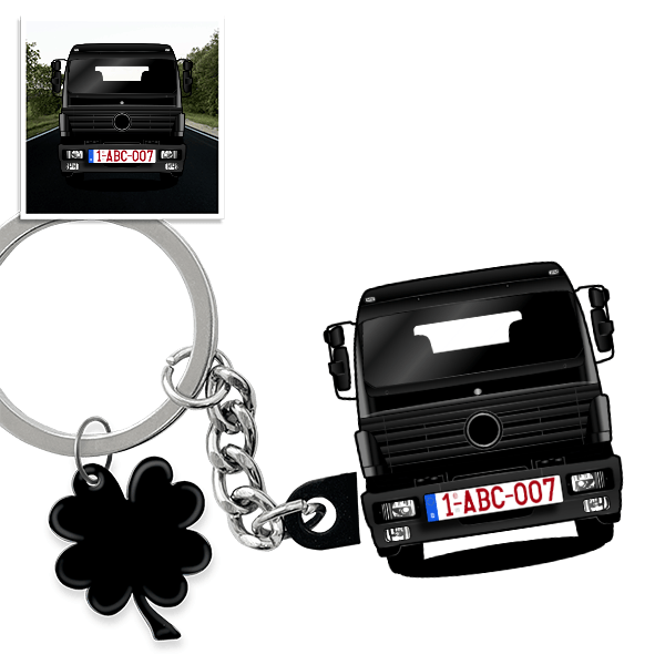 SK porte-clés en forme de ta voiture et plaque d'immatriculation