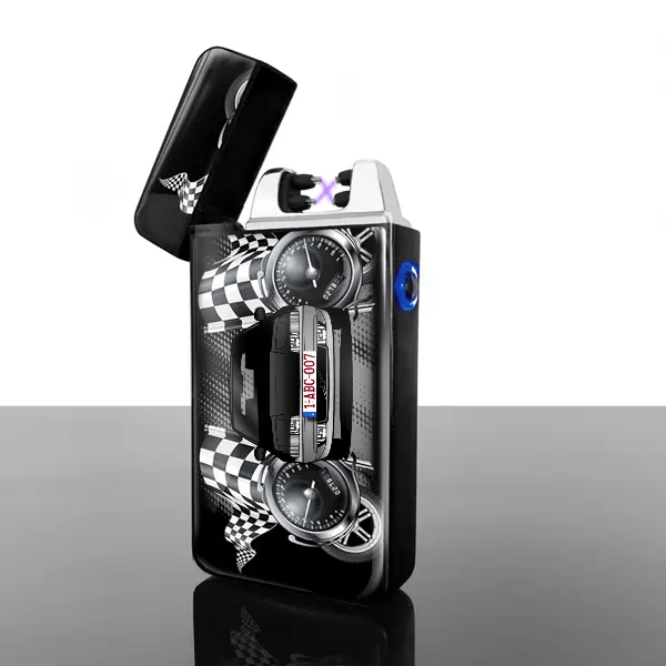 480 (3-Türer) briquets electriques personnalisé avec voiture et plaque d'immatriculation !