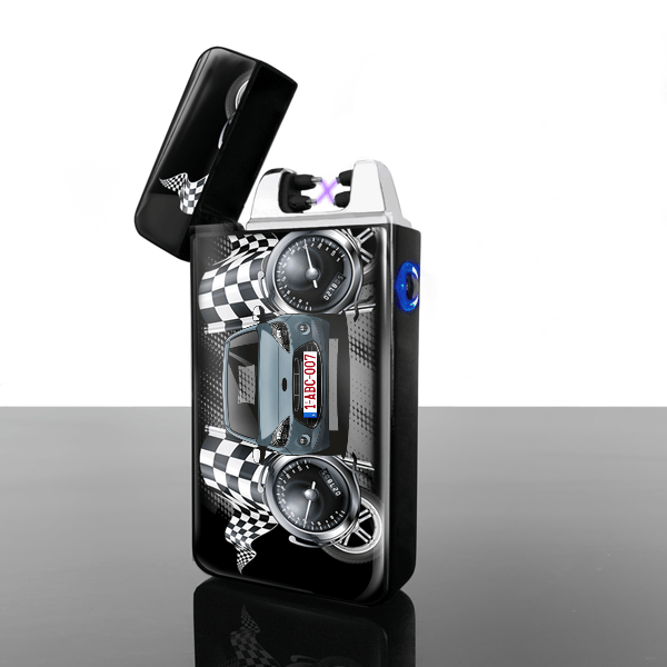 Ka briquets electriques personnalisé avec voiture et plaque d'immatriculation !