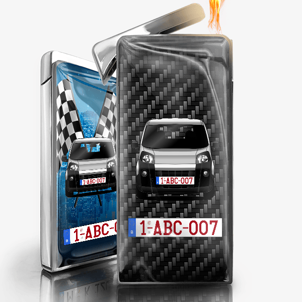Nemo gaz briquet personnalisé avec voiture et plaque d'immatriculation !