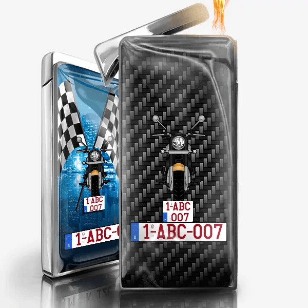 Classic 350 gaz briquet personnalisé avec voiture et plaque d'immatriculation !