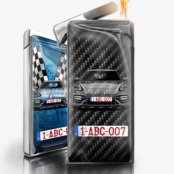 Panamera gaz briquet personnalisé avec voiture et plaque d'immatriculation !