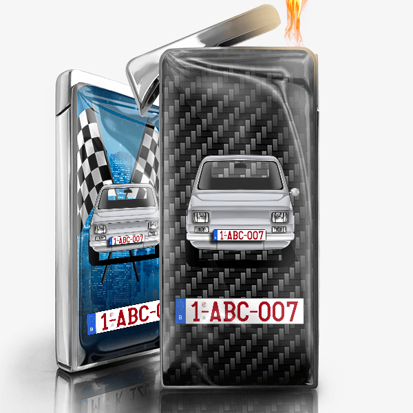 126 gaz briquet personnalisé avec voiture et plaque d'immatriculation !