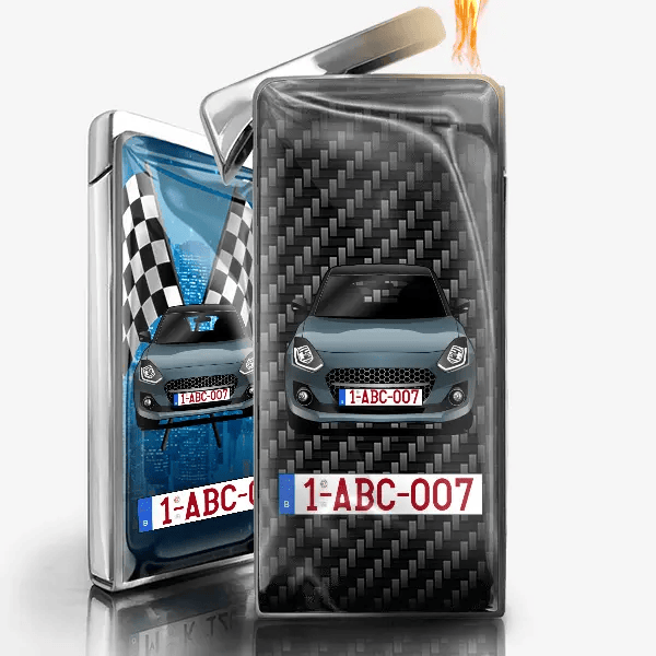 Swift gaz briquet personnalisé avec voiture et plaque d'immatriculation !