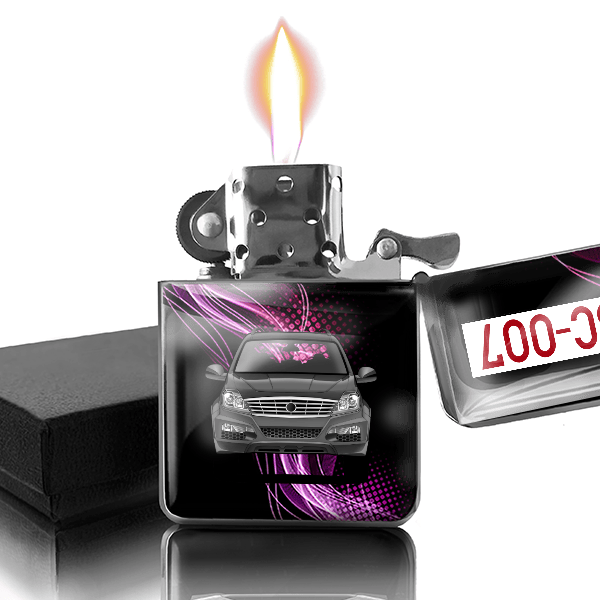 Rexton gepersonaliseerde benzine aansteker met nummerplaten!