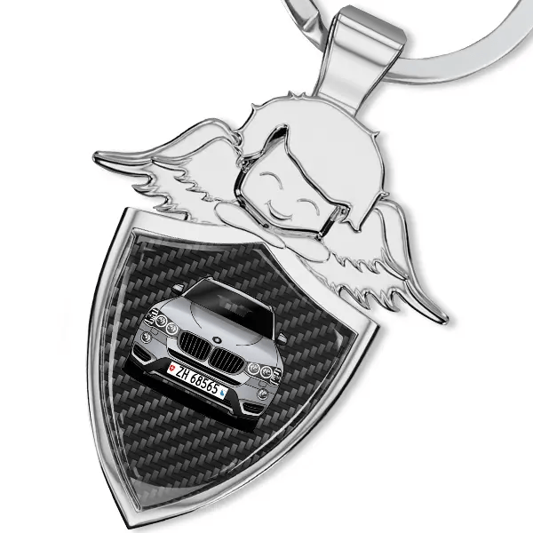 X3 Schlüsselanhänger Schutzengel mit Auto !