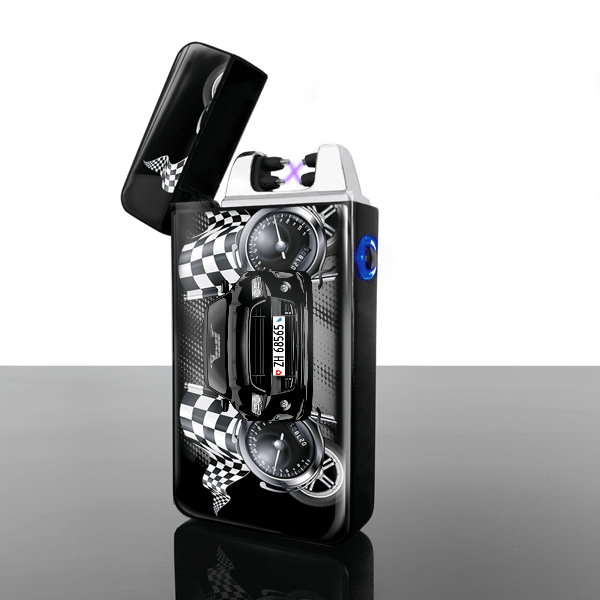Mustang Shelby GT500 Lichtbogen Feuerzeug personalisiert mit Auto u. Kennzeichen!