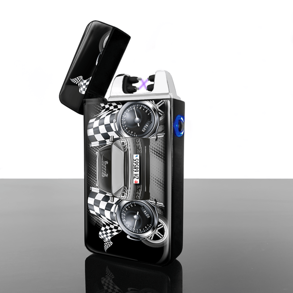 Touran Lichtbogen Feuerzeug personalisiert mit Auto u. Kennzeichen!