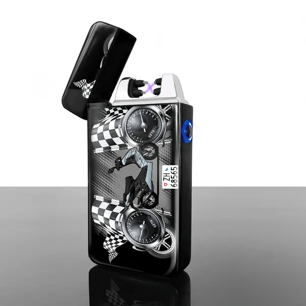 SR 50 Lichtbogen Feuerzeug personalisiert mit Motorrad u. Kennzeichen!