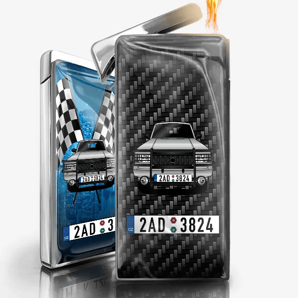 Korando Family Plynnový zapalovač personalizovaný s autem a SPZ!