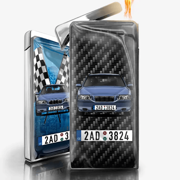S80 Plynnový zapalovač personalizovaný s autem a SPZ!