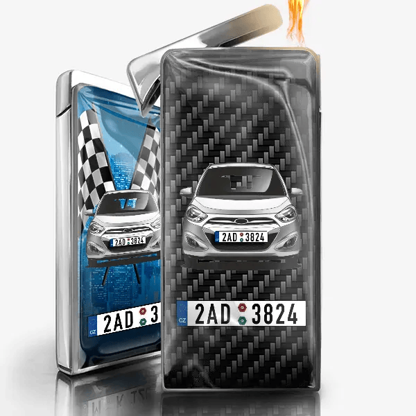 i10 Plynnový zapalovač personalizovaný s autem a SPZ!