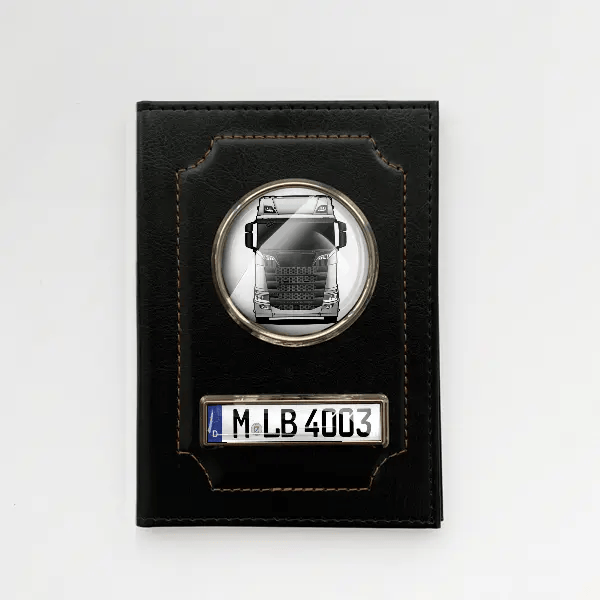 LKW Fahrzeugschein Hülle personalisiert mit LKW u. Kennzeichen!
