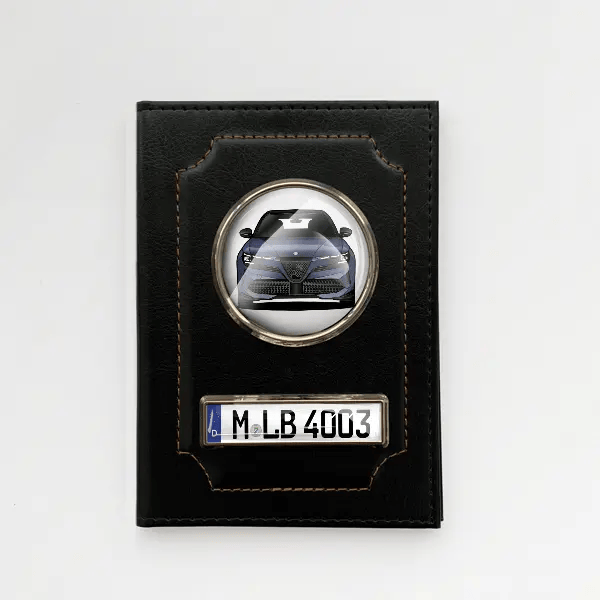 Junior Fahrzeugschein Hülle personalisiert mit Auto u. Kennzeichen!