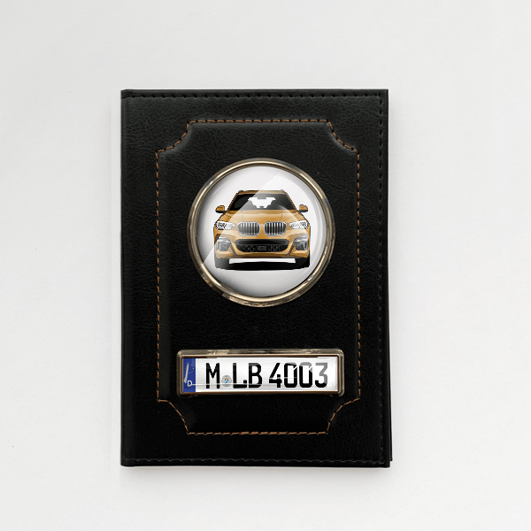 X3 Fahrzeugschein Hülle personalisiert mit Auto u. Kennzeichen!