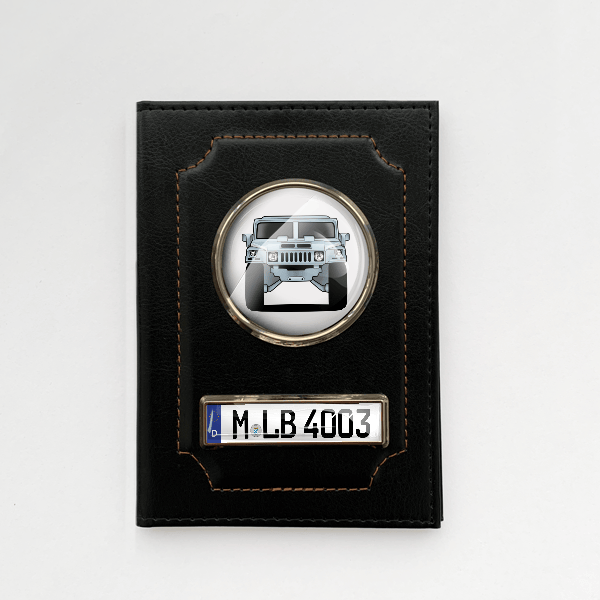 H1 Fahrzeugschein Hülle personalisiert mit Auto u. Kennzeichen!