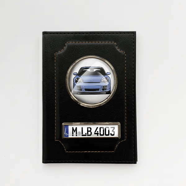 911 996 Turbo Fahrzeugschein Hülle personalisiert mit Auto u. Kennzeichen!