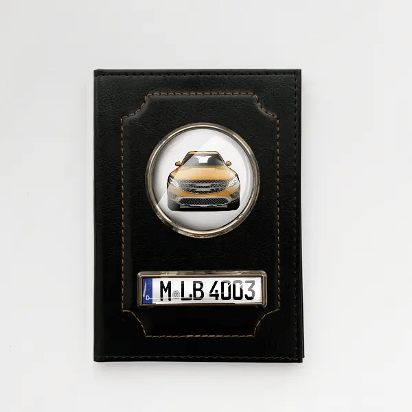 GLC Fahrzeugschein Hülle personalisiert mit Auto u. Kennzeichen!