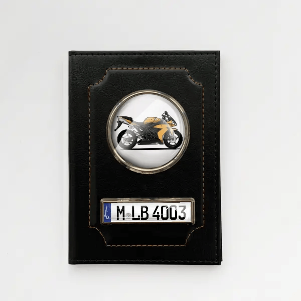 YZF-R1 Fahrzeugschein Hülle personalisiert mit Motorrad u. Kennzeichen!
