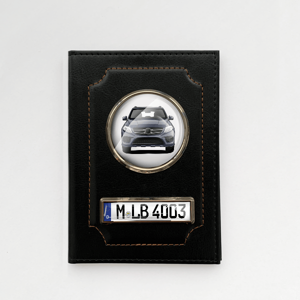 GLE Fahrzeugschein Hülle personalisiert mit Auto u. Kennzeichen!