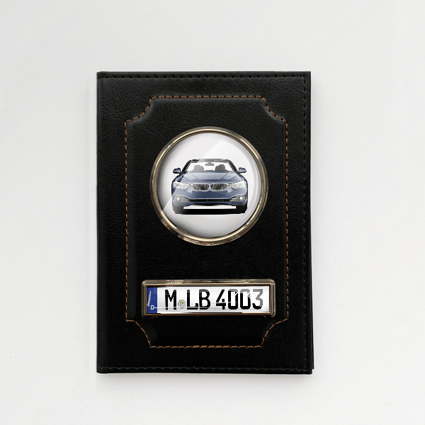 4er Reihe Cabriolet Fahrzeugschein Hülle personalisiert mit Auto u. Kennzeichen!