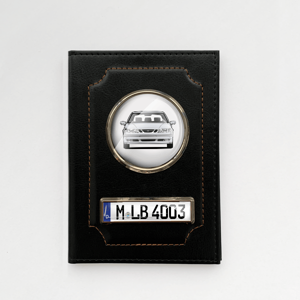 9-5 Fahrzeugschein Hülle personalisiert mit Auto u. Kennzeichen!