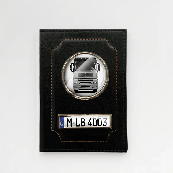 TGA 18.460 Fahrzeugschein Hülle personalisiert mit LKW u. Kennzeichen!