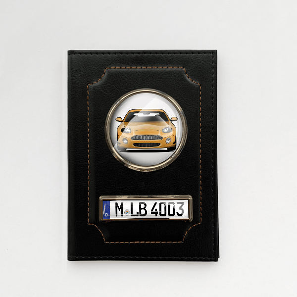 DB7 Cabriolet Fahrzeugschein Hülle personalisiert mit Auto u. Kennzeichen!
