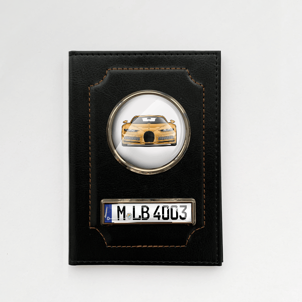 Chiron Fahrzeugschein Hülle personalisiert mit Auto u. Kennzeichen!