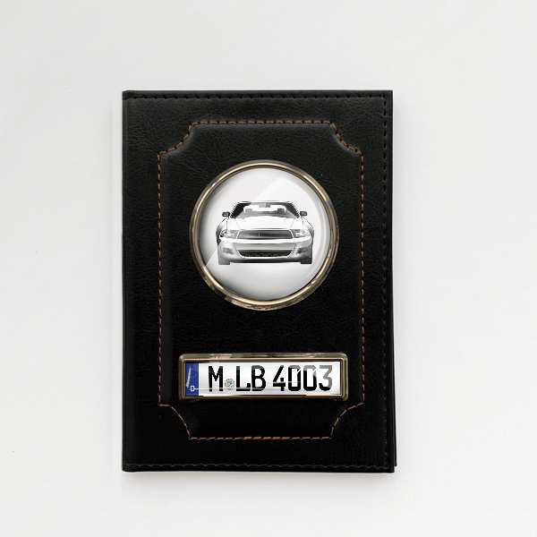 Mustang Coupe Fahrzeugschein Hülle personalisiert mit Auto u. Kennzeichen!
