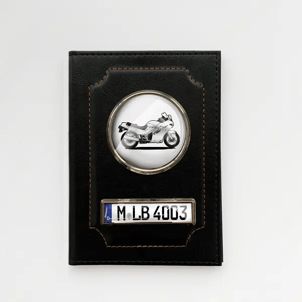 GSX 1100 F Fahrzeugschein Hülle personalisiert mit Motorrad u. Kennzeichen!