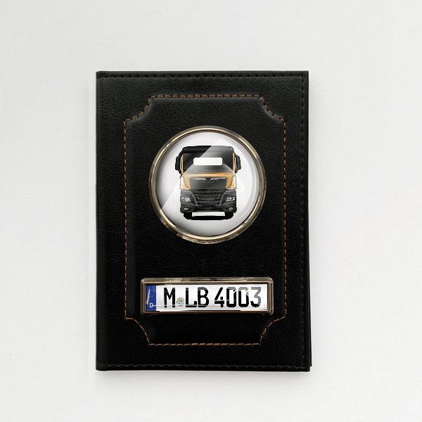 TGS 33.480 Fahrzeugschein Hülle personalisiert mit LKW u. Kennzeichen!