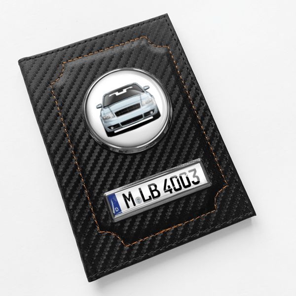 A4 Cabriolet Fahrzeugschein Hülle personalisiert mit Auto u.Kennzeichen!