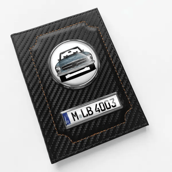 W113 Pagode Fahrzeugschein Hülle personalisiert mit Auto u.Kennzeichen!