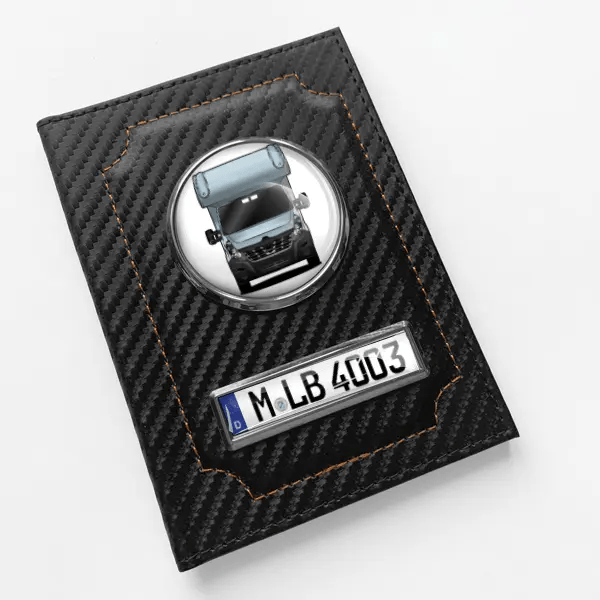 683 Fahrzeugschein Hülle personalisiert mit Wohnwagen u.Kennzeichen!