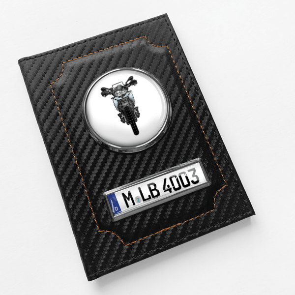 F 700 GS Fahrzeugschein Hülle personalisiert mit Motorrad u.Kennzeichen!