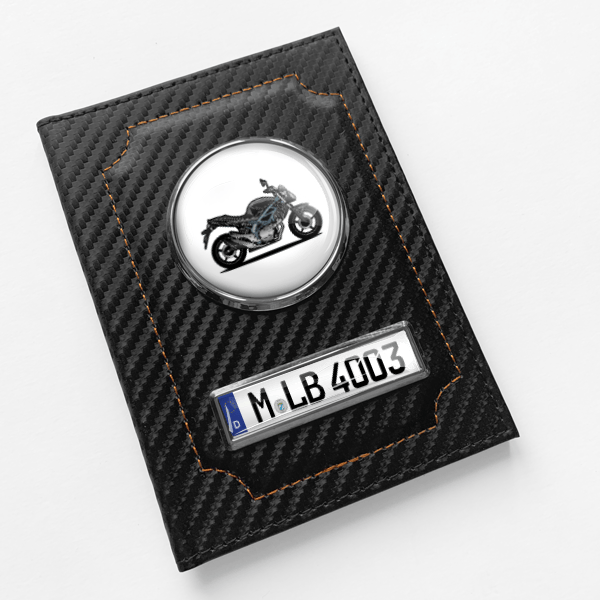 Gladius Fahrzeugschein Hülle personalisiert mit Motorrad u.Kennzeichen!