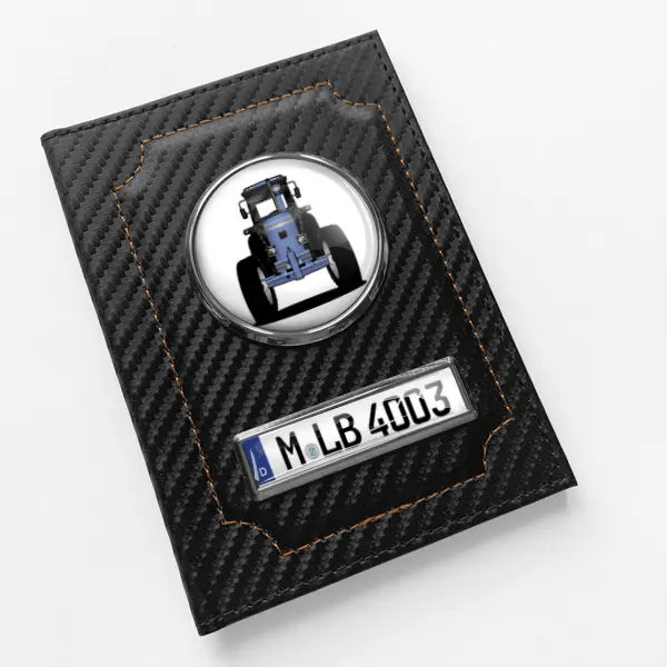 3140 Fahrzeugschein Hülle personalisiert mit tractor u.Kennzeichen!