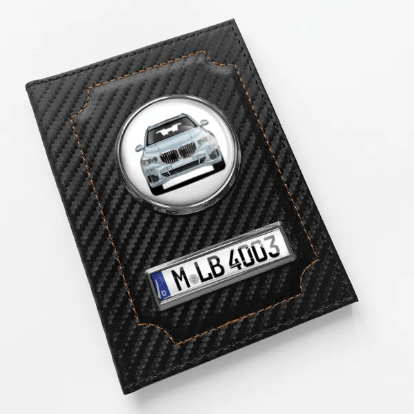 X5 Fahrzeugschein Hülle personalisiert mit Auto u.Kennzeichen!