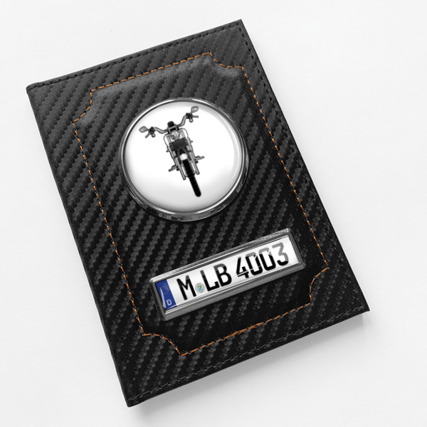 Softail Standart Fahrzeugschein Hülle personalisiert mit Motorrad u.Kennzeichen!