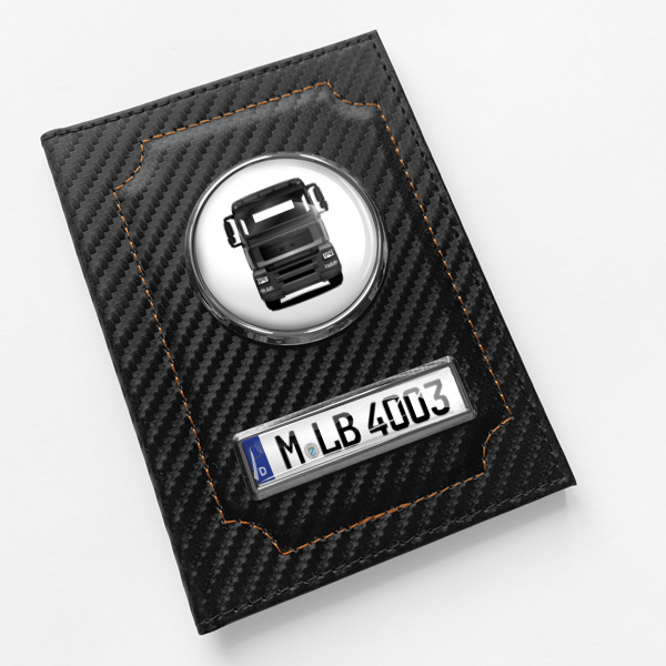 TGA 18.350 Fahrzeugschein Hülle personalisiert mit LKW u.Kennzeichen!