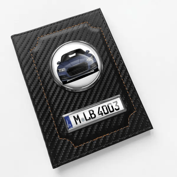 S5 Sportback Fahrzeugschein Hülle personalisiert mit Auto u.Kennzeichen!